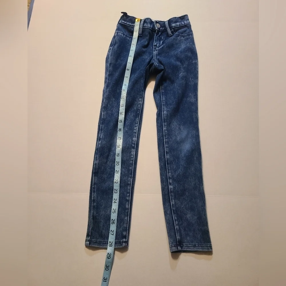 Stylish Old Navy Blue Girls Denim Jeans Elastic Adjustable Waist EUC Size 8